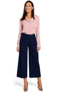 navy blue - Women trousers model 130476 Stylove