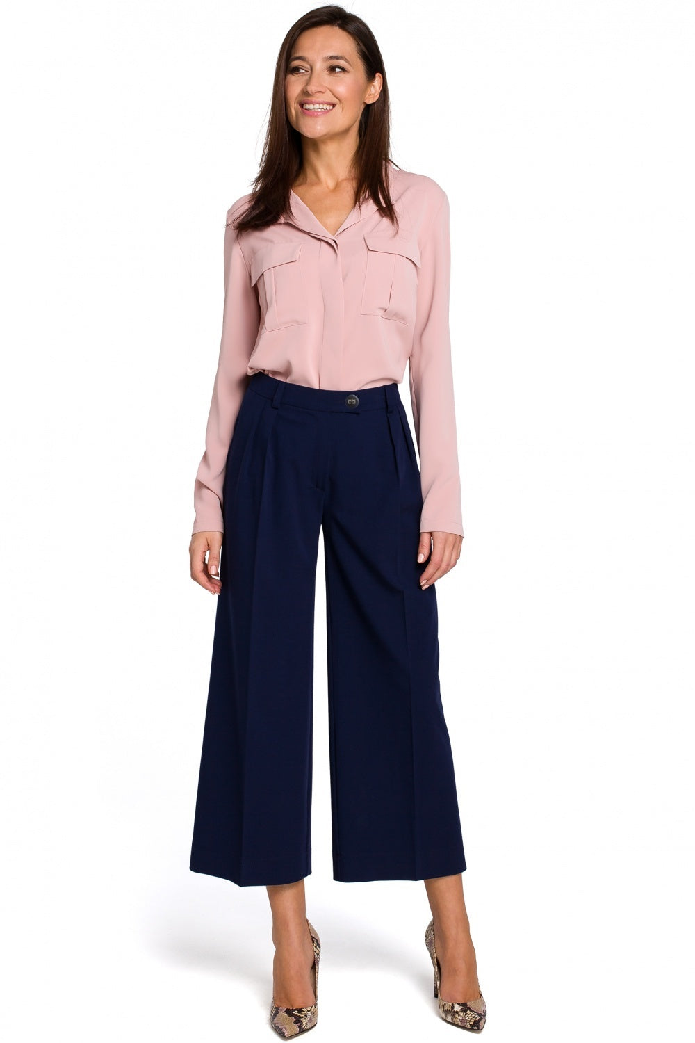 navy blue - Women trousers model 130476 Stylove