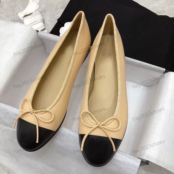 Color: *1 - Size: Woman us10=41 - With box Ballet Flats Loafers Womens Designer Dress Shoes ballerina Leather Letter Bow Dance Formal Shoes Woman Lady Trample Lazy Loafer Large Size 34-42