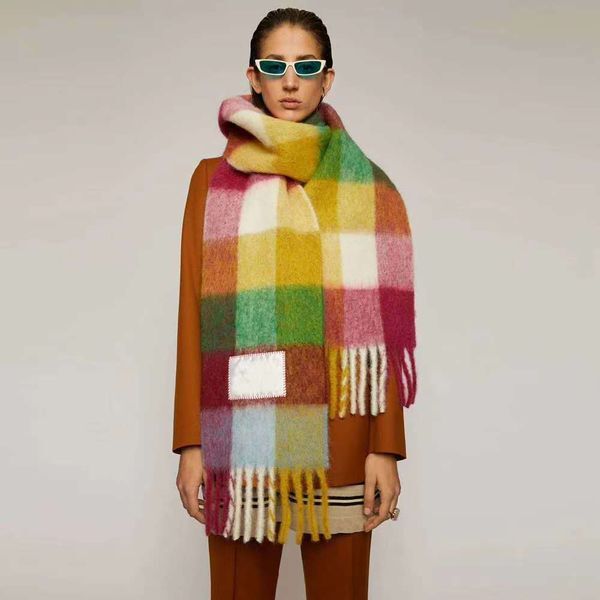 Designer Scarf For Women Designer Scarf Brand Cashmere Winter Scarf Men Scarves Blanket Women Type Colour Chequered Tassel Imitated Size 38X230CM gift high quality