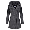 Color: Grey, Size: S - Woolen trench coat