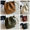 Cream Suede Bucket Bag