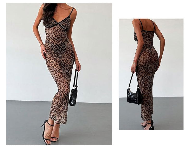 Leopard Print Slip Dress