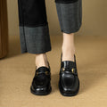 Retro Easy Matching Round Head Genuine Leather British Style Shoes