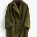 Women's Double-faced Wool Long Loose Slim Wool Coat