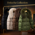 Color: 2style  Coffee Color, Size: XL - Women's Mid-length Padded Fur Coat
