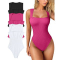 New Women's Slimming Bodysuit Sleeveless Tummy Control: ROSE RED
