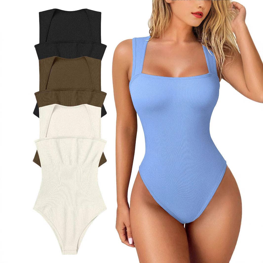 New Women's Slimming Bodysuit Sleeveless Tummy Control: ROSE RED