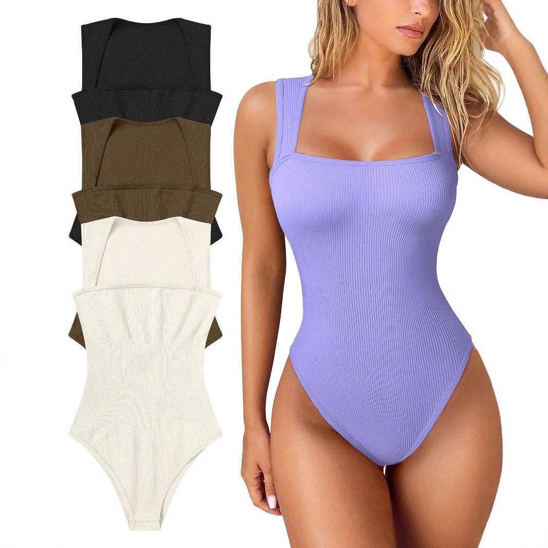 New Women's Slimming Bodysuit Sleeveless Tummy Control: ROSE RED