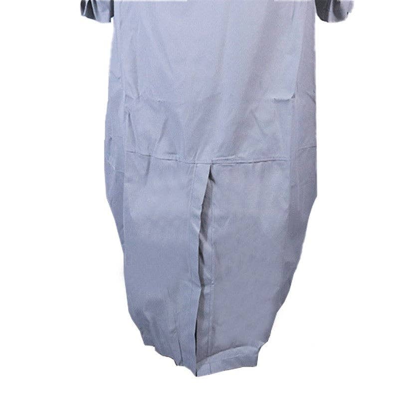 Solid Color Casual Large Lapel Mid-Length Trench Coat: LIGHT GRAY / XL